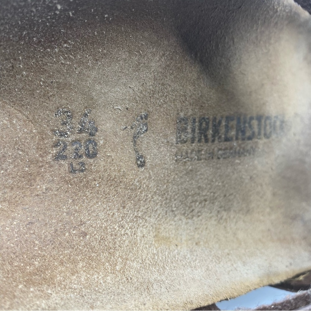 Birkenstock Kids Brown Double Strap Sandals with Toe Loop - Picture 5 of 10